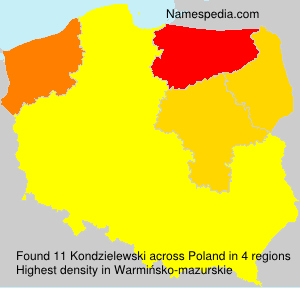 Surname Kondzielewski in Poland
