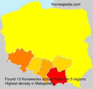 Surname Konewecka in Poland Surname Konewecka in Poland