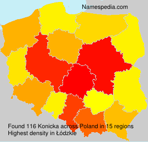 Surname Konicka in Poland Surname Konicka in Poland