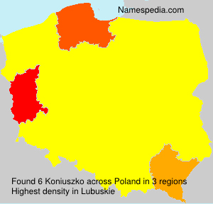 Surname Koniuszko in Poland Surname Koniuszko in Poland