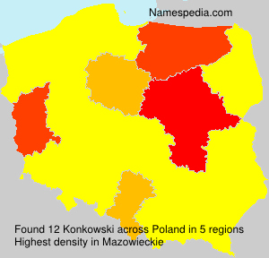 Surname Konkowski in Poland Surname Konkowski in Poland