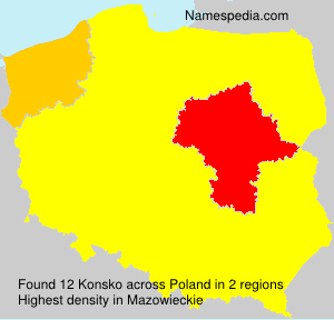Surname Konsko in Poland Surname Konsko in Poland