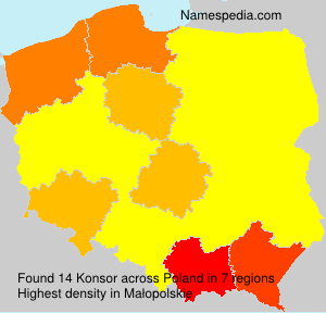 Surname Konsor in Poland Surname Konsor in Poland