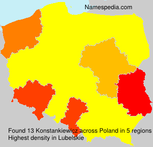 Surname Konstankiewicz in Poland Surname Konstankiewicz in Poland