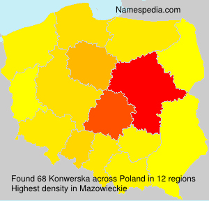 Surname Konwerska in Poland Surname Konwerska in Poland