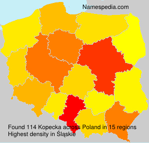 Surname Kopecka in Poland Surname Kopecka in Poland