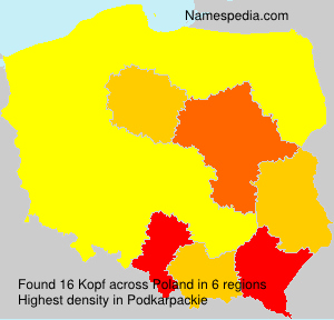 Surname Kopf in Poland Surname Kopf in Poland