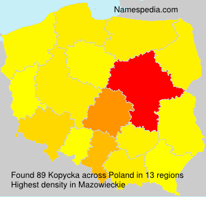 Surname Kopycka in Poland