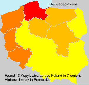 Surname Kopylowicz in Poland Surname Kopylowicz in Poland