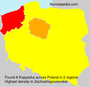 Surname Kopyszka in Poland Surname Kopyszka in Poland