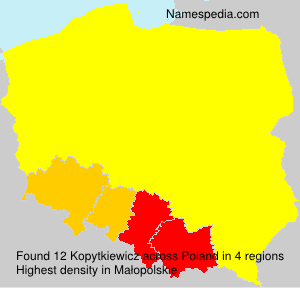 Surname Kopytkiewicz in Poland Surname Kopytkiewicz in Poland
