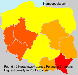 Surname Korabiowski in Poland Surname Korabiowski in Poland