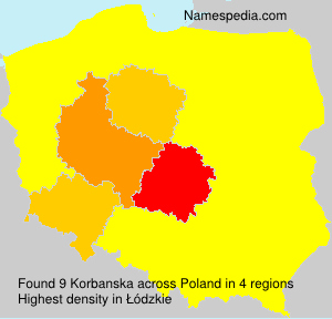 Surname Korbanska in Poland Surname Korbanska in Poland
