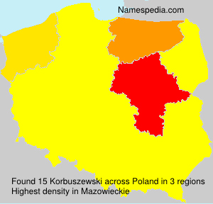 Surname Korbuszewski in Poland Surname Korbuszewski in Poland