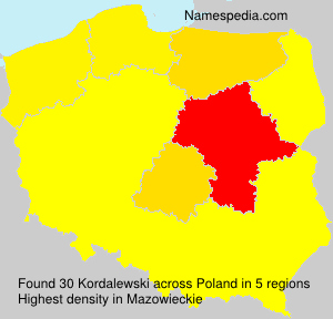 Surname Kordalewski in Poland Surname Kordalewski in Poland
