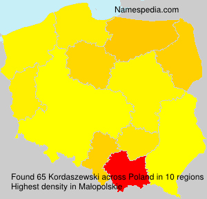 Surname Kordaszewski in Poland Surname Kordaszewski in Poland