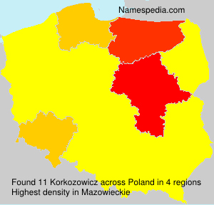 Surname Korkozowicz in Poland Surname Korkozowicz in Poland