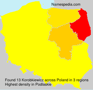 Surname Korobkiewicz in Poland Surname Korobkiewicz in Poland