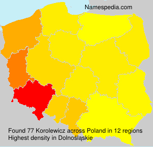 Surname Korolewicz in Poland Surname Korolewicz in Poland