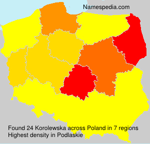 Surname Korolewska in Poland Surname Korolewska in Poland