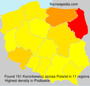 Surname Koronkiewicz in Poland Surname Koronkiewicz in Poland
