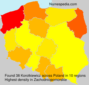 Surname Korotkiewicz in Poland Surname Korotkiewicz in Poland