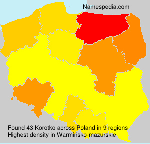 Surname Korotko in Poland Surname Korotko in Poland