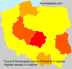 Surname Korowajska in Poland Surname Korowajska in Poland