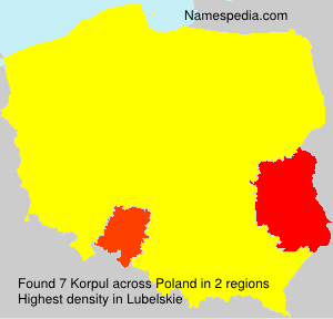 Surname Korpul in Poland Surname Korpul in Poland