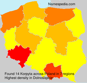 Surname Korpyta in Poland Surname Korpyta in Poland