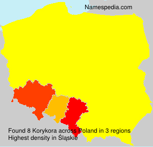 Surname Korykora in Poland Surname Korykora in Poland