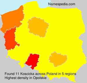 Surname Koscicka in Poland Surname Koscicka in Poland