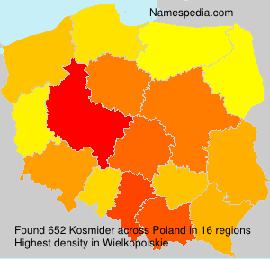 Surname Kosmider in Poland Surname Kosmider in Poland