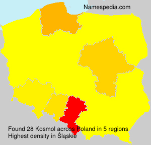 Surname Kosmol in Poland Surname Kosmol in Poland