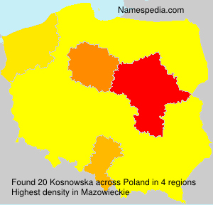Surname Kosnowska in Poland Surname Kosnowska in Poland