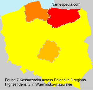 Surname Kossarzecka in Poland Surname Kossarzecka in Poland