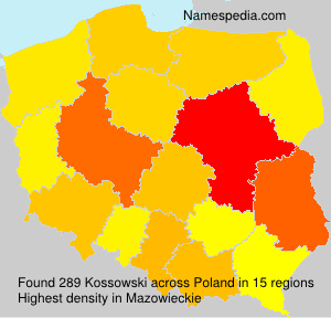 Surname Kossowski in Poland Surname Kossowski in Poland