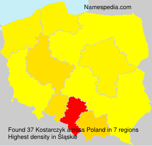 Surname Kostarczyk in Poland Surname Kostarczyk in Poland