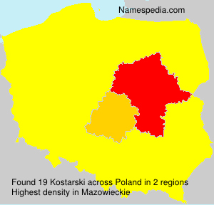 Surname Kostarski in Poland