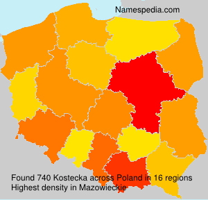 Surname Kostecka in Poland Surname Kostecka in Poland
