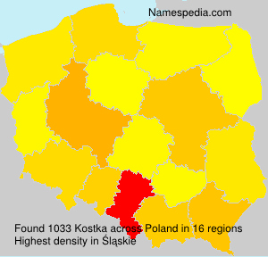 Surname Kostka in Poland Surname Kostka in Poland