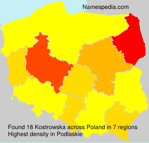 Surname Kostrowska in Poland Surname Kostrowska in Poland