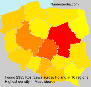 Surname Kostrzewa in Poland Surname Kostrzewa in Poland