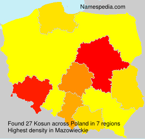 Surname Kosun in Poland Surname Kosun in Poland