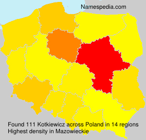 Surname Kotkiewicz in Poland Surname Kotkiewicz in Poland