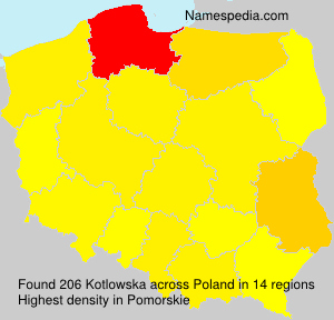 Surname Kotlowska in Poland Surname Kotlowska in Poland