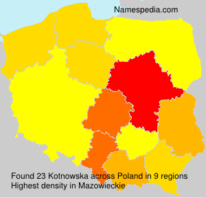 Surname Kotnowska in Poland Surname Kotnowska in Poland