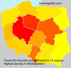 Surname Kotonski in Poland Surname Kotonski in Poland