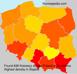 Surname Kotowicz in Poland Surname Kotowicz in Poland