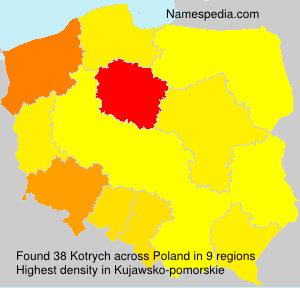 Surname Kotrych in Poland Surname Kotrych in Poland